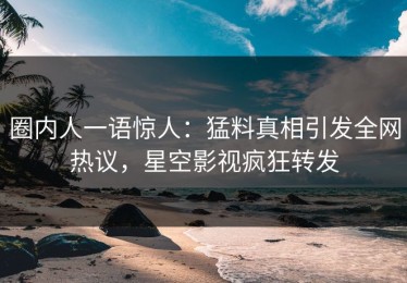 圈内人一语惊人：猛料真相引发全网热议，星空影视疯狂转发