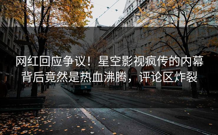 网红回应争议！星空影视疯传的内幕背后竟然是热血沸腾，评论区炸裂